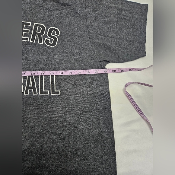 Raiders Football Fanatics Large Heather Gray Short Sleeve T-shirt - Picture 3 of 6